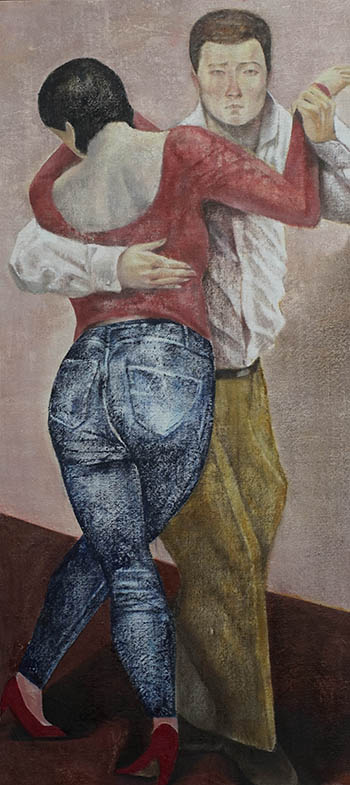 5.어려운 스텝, 116.8x53cm, oil on canvas,2016.jpg