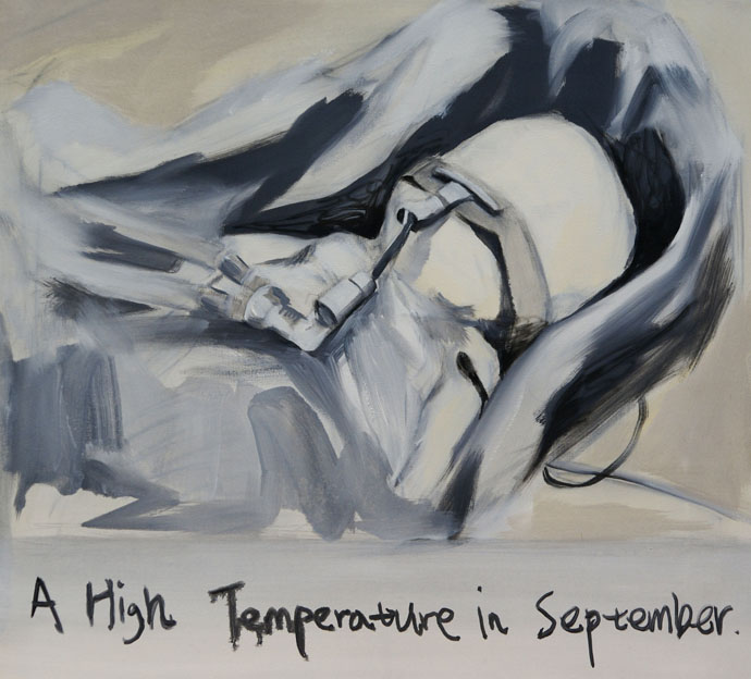 03_A high Temperature in September., oil on cloth, 50x55, 2012.jpg