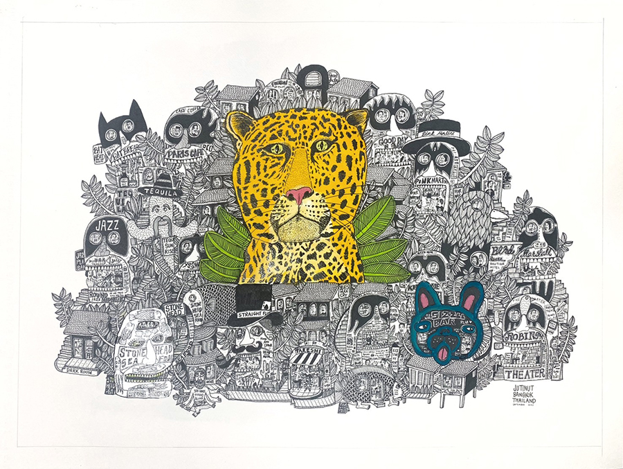 900_Jungle Queen_56x76 cm_Acrylic and black ink on paper_2020.jpg