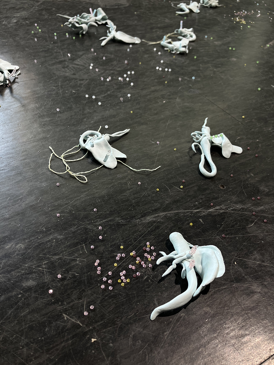 900_1.Goyoson, May fly, 2023, clay, beads, thread, sdimensions variable.jpg